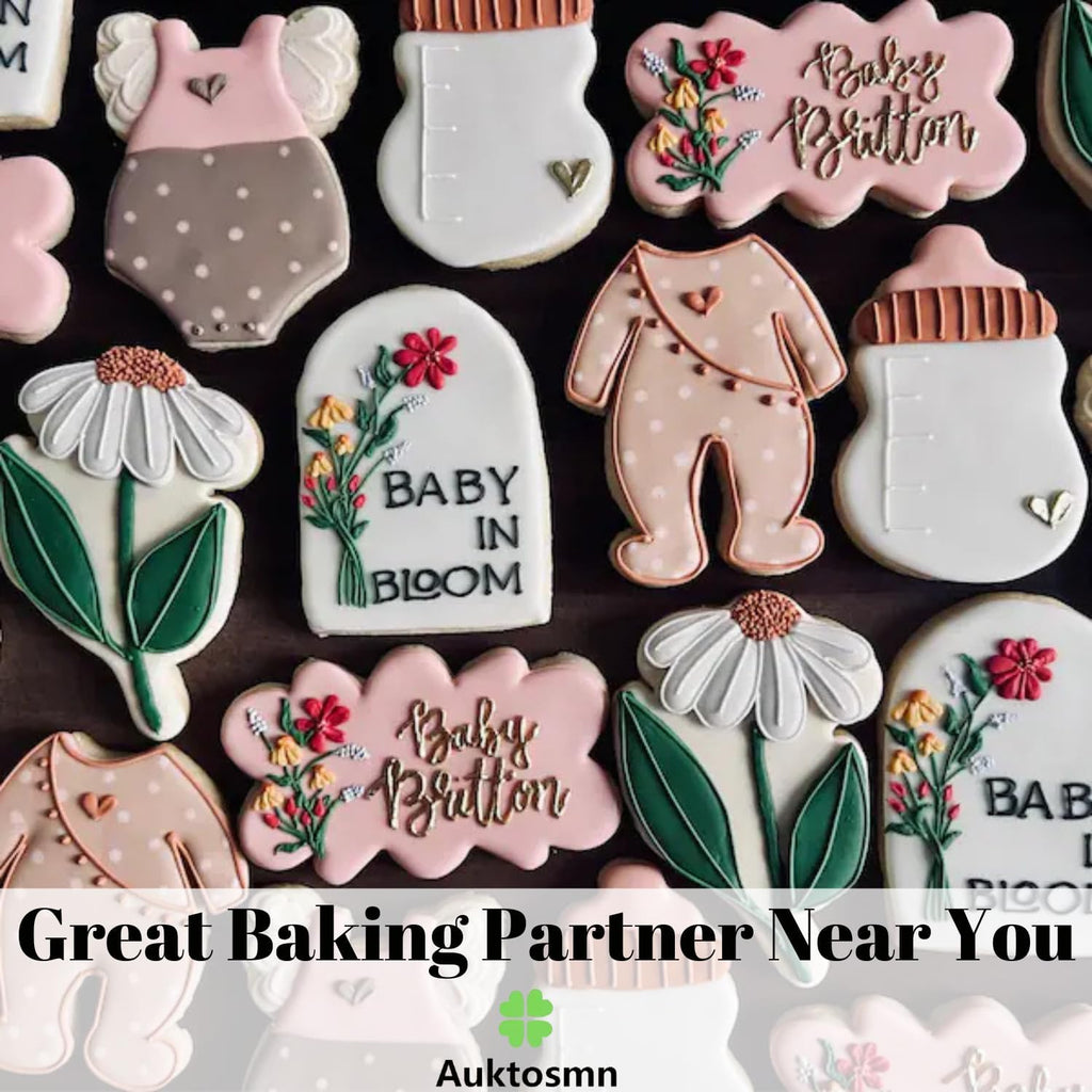 Wildflower Baby Shower Cookie Cutters Set - 7-Piece - Stainless Steel - Dishwasher Safe - Perfect for Baby in Bloom Baby Girl Baby Shower