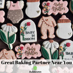 Wildflower Baby Shower Cookie Cutters Set - 7-Piece - Stainless Steel - Dishwasher Safe - Perfect for Baby in Bloom Baby Girl Baby Shower