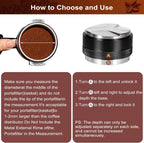 Espresso Accessories Kit 53mm, Coffee Distributor and Tamper Leveler, 316 Stainless WDT Tool with Magnetic Stand, Puck Scree and Dosing Funnel Set Fits Espresso Machine Press and 54mm Portafilters