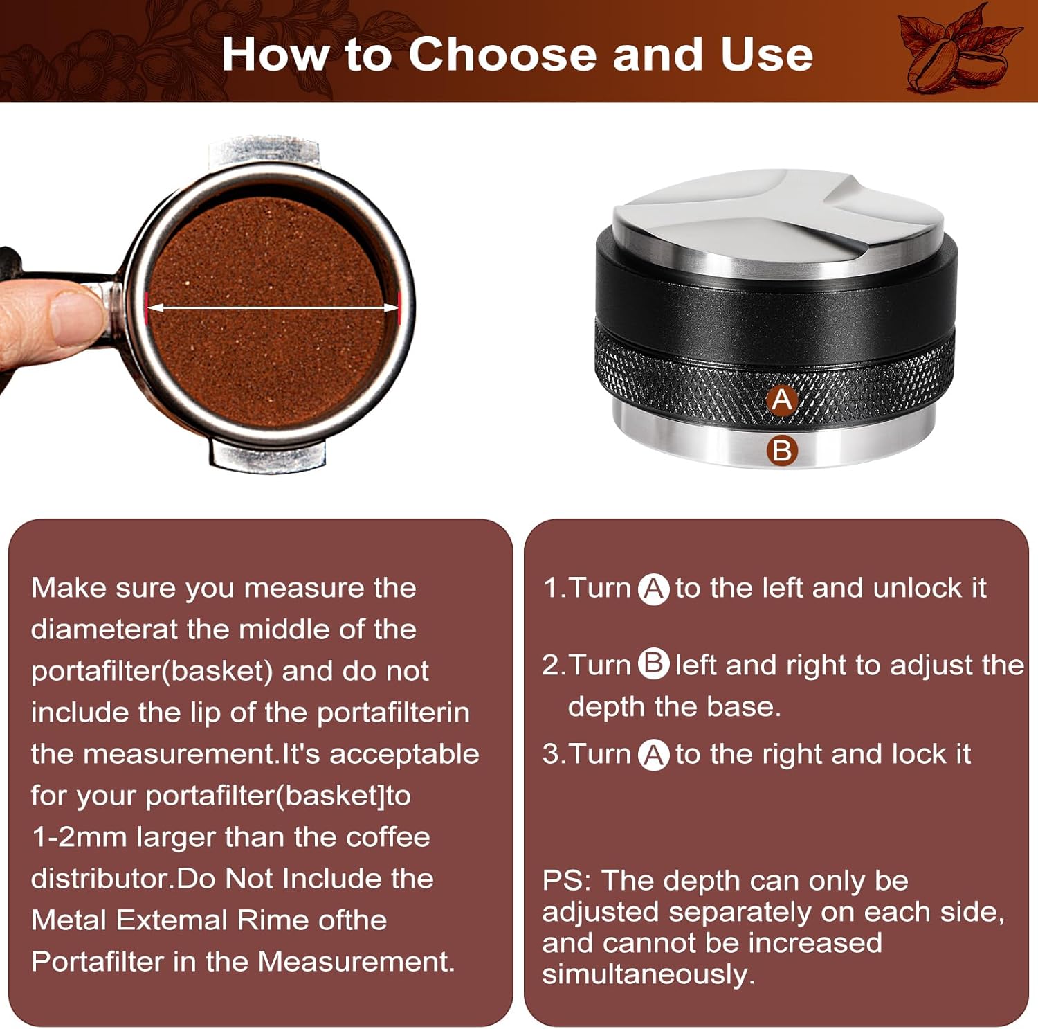 Espresso Accessories Kit 58mm, Coffee Distributor and Tamper Leveler, 316 Stainless WDT Tool with Magnetic Stand, Puck Scree and Dosing Funnel Set Fits Espresso Machine Press and 58mm Portafilters