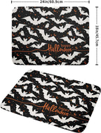 Halloween Drying Mats for Kitchen Counter 18”x24” Happy Halloween Spooky Bat Dishes Pad Microfiber Absorbent Fast Dry Dish Draining Mats Halloween Kitchen Decor Table Protector for Bar Countertop