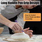 KUNIFU Bread Lame Bread Scoring Tool for Sourdough Scoring, Ceramic Scoring Knife for Bread Baking, Bread Scorer with Protective Cover, for Homemade and Bakery Use