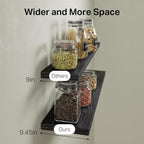 BAYKA Floating Shelves, 36" Wall Mounted Rustic Wood Shelves for Bathroom, Bedroom, Living Room, Kitchen, Office, Hanging Shelf for Books/Storage/Decor(Black,Set of 2)