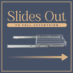 HOLDN’ STORAGE Pull Out Cabinet Organizer, Heavy Duty Caddy w/Lifetime Limited Warranty -17”W x 21”D - Requires At Least 18-1/4” Cabinet Opening, Steel Metal Cabinet Drawers Slide Out, Chrome