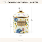 MACKENZIE-CHILDS Wildflowers Enamel Canister, Floral Kitchen Storage Container with Lid, Small