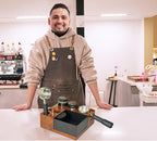 54mm Espresso Tamping Station Knock Box - 9 in 1 Coffee Knock Box And Tamp Station Espresso Organizer Box Fit for 51mm 53mm 54mm Espresso Portafilter Distributor Tamper Puck Screen Accessories Storage