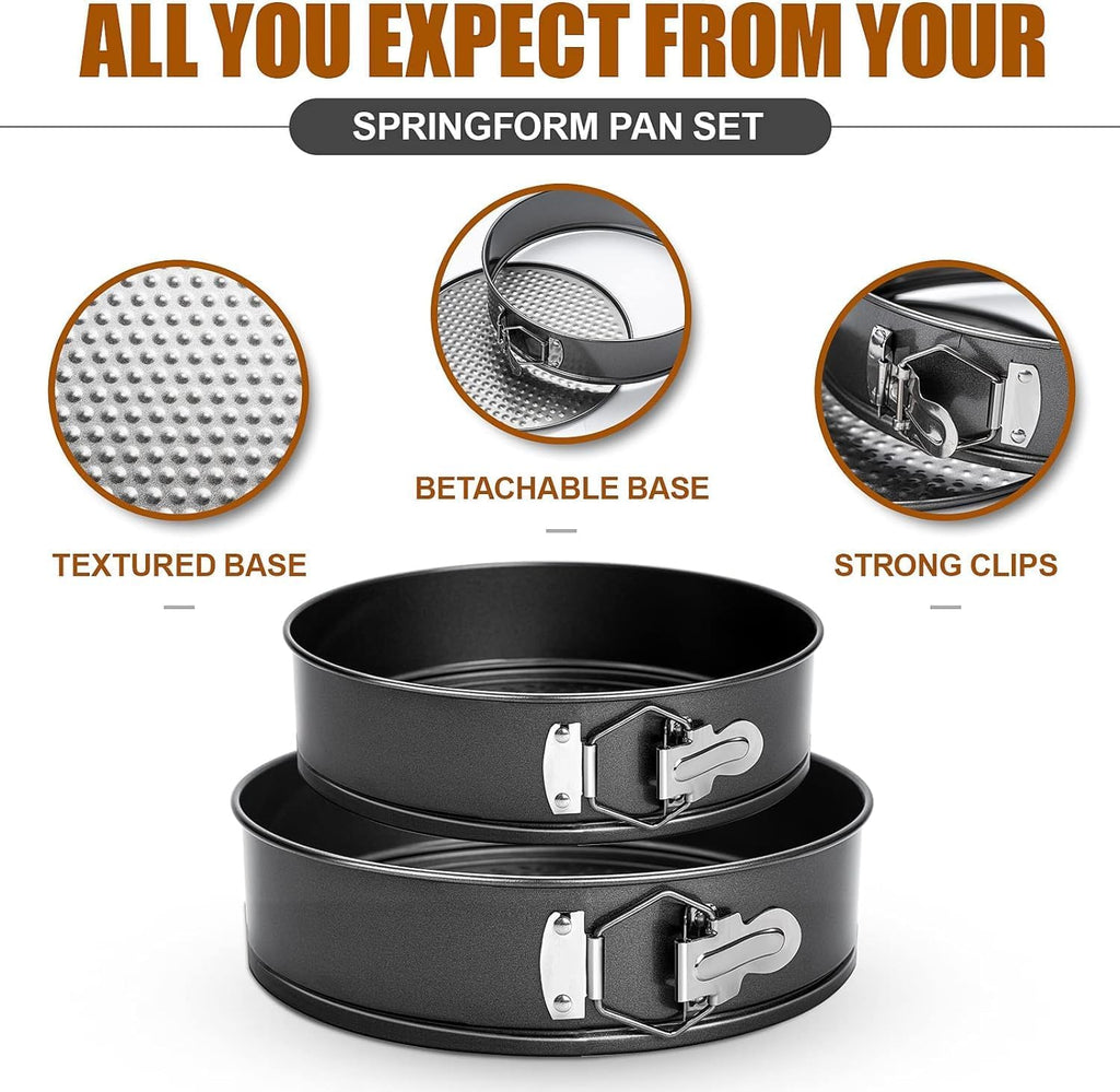 6PCS Springform Pan Round Non Stick Cheesecake Pan Durable Cake Baking Pans with Removable Bottom Cake Molds for Baking