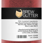 Maroon Red BREW GLITTER Edible Glitter For Drinks, Cocktails, Beer, Garnish Glitter & Beverages | KOSHER & HALAL Certified | 100% Edible & Food Grade | Vegan, Gluten, Nut Free (50g, Maroon Red)