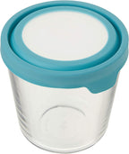 Anchor Hocking Trueseal Glass Food Storage Container with Airtight Lid, 7 Cup Tall, Mineral Blue