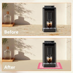 Scalloped Coffee Bar Mat for Countertop, Cute Dish Drying Mats for Kitchen Counter, Diatomite Absorbent Mat for Coffee Station, Kitchen Aesthetic Decor(12"x19", Rose Pink)