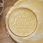 2025 Personalized Christmas Cookie Stamp Unique 3D Embossed Design Fun Tool for Baking Art (C)