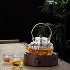 Glass Teapot with Infuser Clear Glass Tea Kettle 30 oz Tea Pot for Stove Top, Loose Tea, Tea Maker Gift
