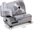 TOOGOOD 7.5" Meat Slicer, Electric Food Slicer Machine with Stainless Steel Blade, Adjustable Thickness for Home Use, Easy to Clean, Cuts Meat, Bread, Cheese and Deli, Sliver