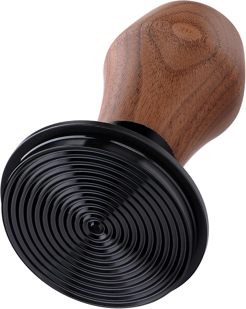 Normcore 58mm Espresso Coffee Tamper V4.1 Upgraded, Spring Loaded Tamper Fits 58mm Portafilters, Titanium PVD Coating Ripple Base, Genuine American Walnut Handle