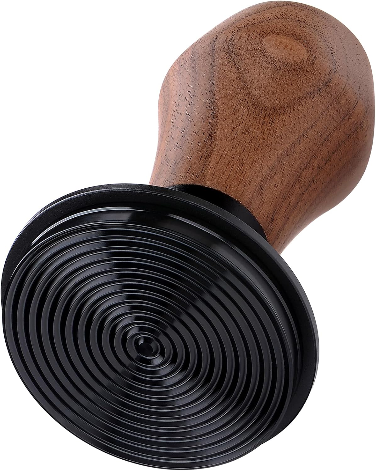 Normcore 58mm Espresso Coffee Tamper V4.1 Upgraded, Spring Loaded Tamper Fits 58mm Portafilters, Titanium PVD Coating Ripple Base, Genuine American Walnut Handle