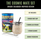 MADFLOW Yerba Mate Cup. Stainless Steel Mate Cup with 2 Bombillas. Double Wall Vacuum Insulated Yerba Mate Gourd. Unique Mate Cup And Bombilla Set