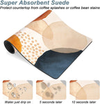 Rnivvi Coffee Mat, 12" x 19" 3MM Cute Boho Theme Coffee Bar Mats for Espresso Machine Station Accessories and Organizer, Hide Stain Rubber Backed Absorbent Dish Drying Pad for Kitchen Counter, Stones