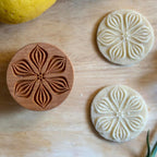 Wood Cookie Stamp, 2.5 Inch (Flower Petals CS-002)