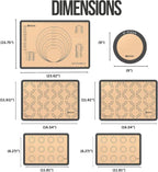 Generic Silicone Baking Mat Set of 6 - Non-Stick, Reusable, Heat Resistant, Gray Color - Perfect for Baking, Cooking, Rolling Dough, and Pastry - Easy to Clean, Durable Kitchen Mats, Multi Sizes