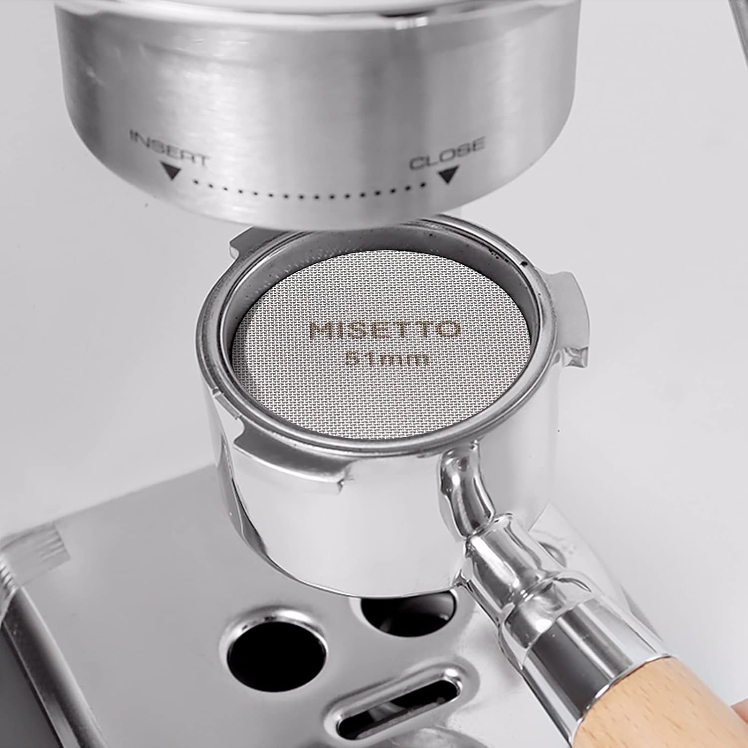51mm Espresso Puck Screen, 100μm 1.7mm Thickness, MISETTO S/S Stainless Steel Reusable Professional Barista Portafilter Coffee Filter Mesh Plate for Espresso Portafilter Filter Basket(51mm)