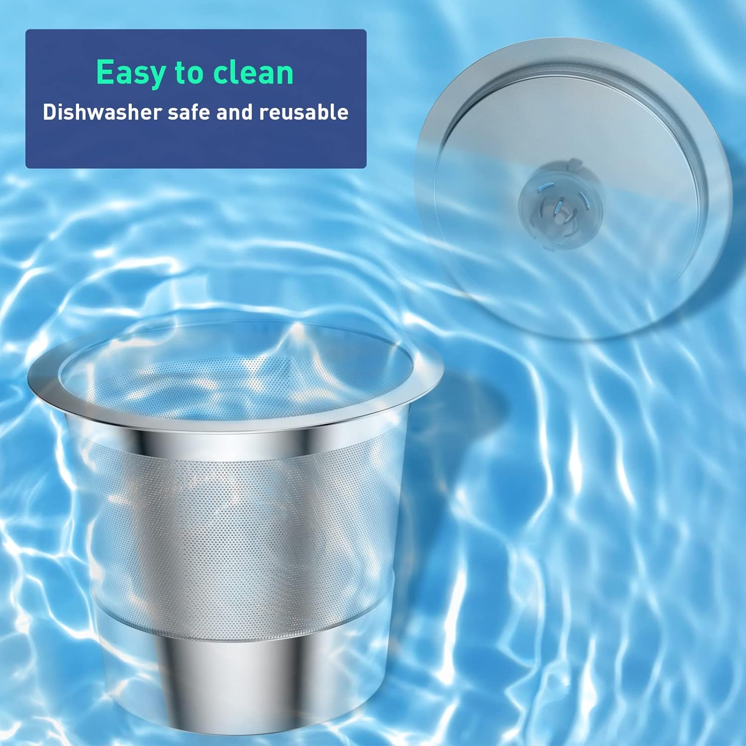 Reusable K Cups for keurig | reusable coffee pods for Keurig 1.0 & 2.0 Single Cup Coffee Makers, stainless steel reusable k cup keurig filter replacement (3pack)