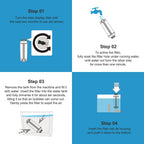 Coffee Machine Filters Replacement for DeLonghi Filter DLSC002, Water Filter Cartridges Activated Carbon Softener, Compatible with ECAM, ESAM, ETAM, BCO, EC. (Pack of 4)