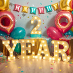 Foaky Decorative Led Marquee Light Up Number, Marquee Light Up Number Sign for Night Light Wedding Birthday Party Christmas Home Bar Decoration Number(2)