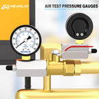 MEANLIN MEASURE 0-100Psi 2" Steel Double Graduated Air Test Pressure gauges, 3/4" FNPT Connection, -3-2-3% Accuracy