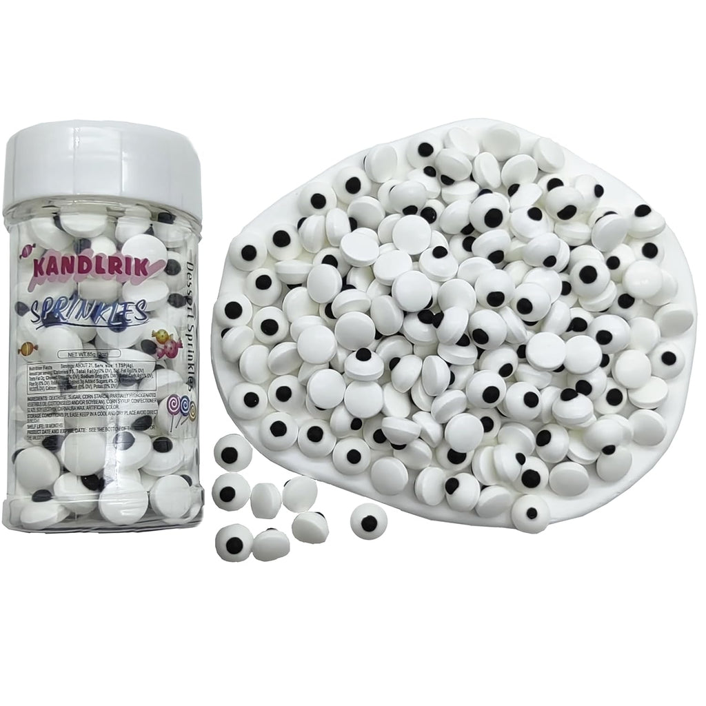 10mm Small Candy Eyes for Decorating Edible Candy Eyes Eyeballs Halloween Sprinkles for Cake Decorations, Baking, Ice Cream, Cookies, Cupcake Topper 3OZ