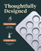 Caraway Non-Stick Ceramic 12-Cup Muffin Pan Duo - Naturally Slick Ceramic Coating - Non-Toxic, PTFE & PFOA Free - Perfect for Cupcakes, Muffins, and More - Cream