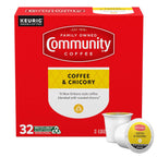 Community Coffee Coffee and Chicory Medium-Dark Roast Single Serve Keurig K-Cup Pods 32 ct Box