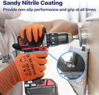 Schwer ProGuard Highest Level Cut Resistant Work Gloves PR3326 for Extreme Protection, ANSI A9 Cut Gloves with Reinforced Thumb, Non Slip, Breathable, Durable, Touch-screen, NON PFAS, Orange 1 Pair（M）