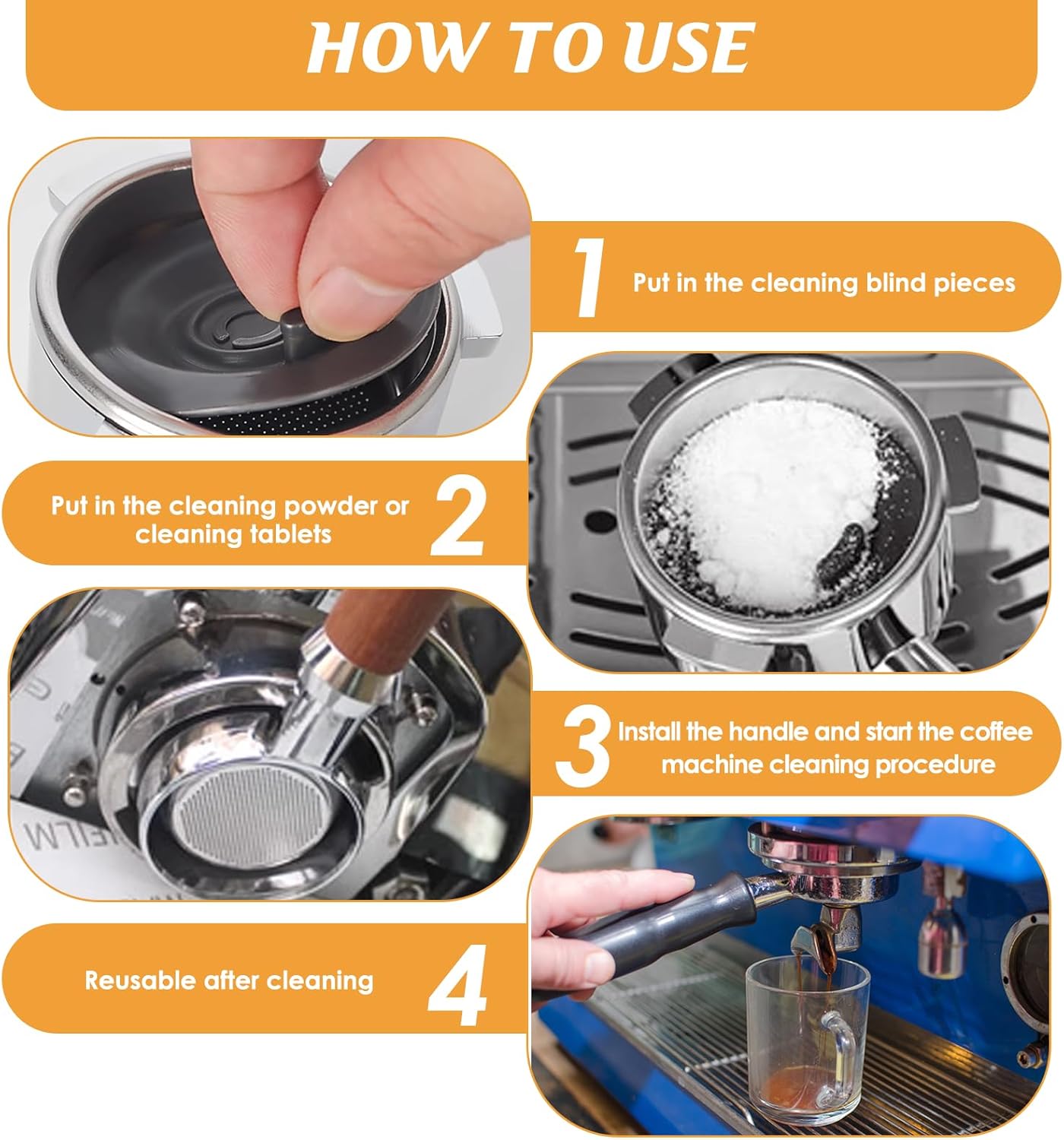 2 Pcs 54mm Espresso Backflush Cleaning Disc Compatible with Breville Espresso Machines BES870XL/BES878/BES880/BES840XL/BES810, Reusable Silicone Blind Filter Disk for Coffee enthusiast, Barista