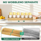 EsLuker.ly Coffee Mug Cup Holder Rack for Cabinets Countertop, 2 Tier Expandable Mug Storage Organizer Bamboo Coffee Bar Station Display Stand Shelf for Kitchen Countertop, No Assembly, More Space