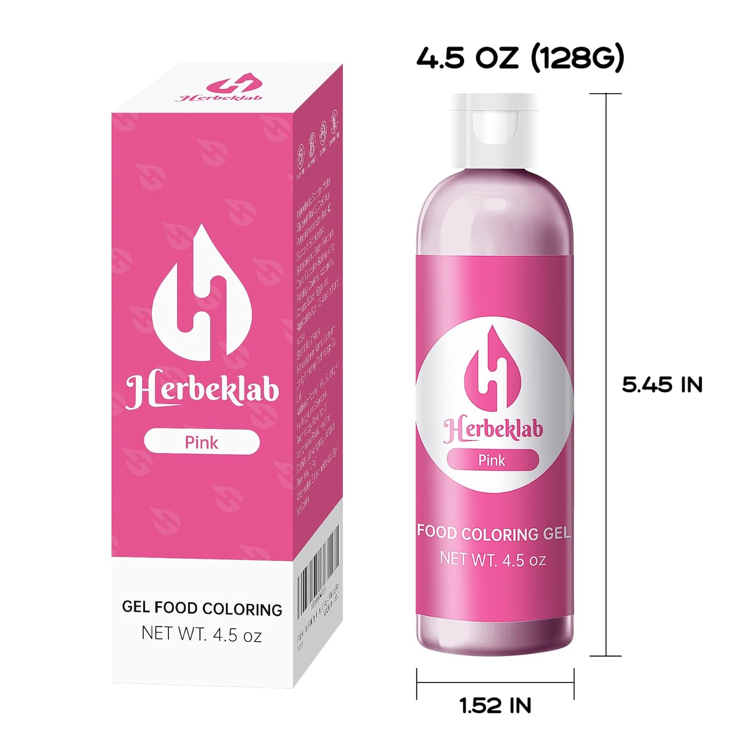 Pink Gel Food Coloring 4.5 oz Professional Grade Pink Food Dye Concentrated Gel Food Coloring for Icing Baking Cake Decorating Cookie Fondant Slime Easter Egg