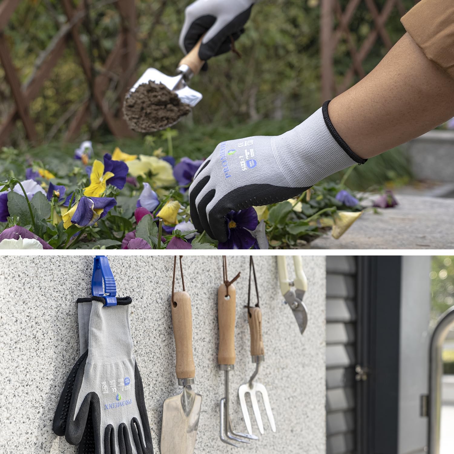 PROMEDIX P Nitrile Coated Work Gloves,MicroFoam Safety Work Gloves Men,Seamless Knit Nylon&spandex Gloves with Grip