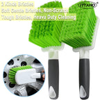 ITTAHO 2 Pack Car Wash Brush, Tire Brush for Cleaning Tires, Soft & Stiff Bristle Wheel Cleaner, Car Cleaning Supplies for Wheels, Rims, Carpet, Truck, SUV, Moto, RV, Motorcycle