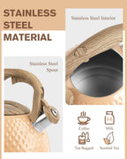 Tea Kettle,2.5 Quart Stovetop Tea Kettles Loud Whistle,Food Grade Stainless Steel Water kettles for Stove Top with Anti-hot Ergonomic Handle,Suitable for All Heat Sources