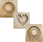 Wooden Cookie Biscuit Mold, 3D Baking Mold, Embossing Craft Decorating Baking Tool, Suitable for Halloween Thanksgiving Christmas Kitchen DIY (Cookies-A-3PCS)