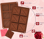 Webake Square Break-Apart Chocolate Mold, 2 Pack Silicone Conversation Chocolate Molds, Romantic Couples Chocolate Mold
