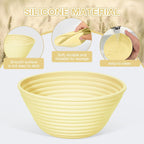 Silicone Banneton, Sourdough Bread Baskets (Set of 6, 5 Inch), Round Proofing Bread Bowls with Starter Kit, Bread Making Baking Supplies