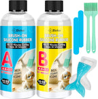 JDiction Brush-On Silicone Mold Making Kit, 10-15 Minutes Fast Cure Silicone Rubber, 20OZ Super Elastic Liquid Mold Making Silicone for Casting Resin Molds & Silicone Molds