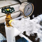 MEASUREMAN 2-1/2inch Dial Size, Glycerin Filled Pressure Gauge, 0-15psi/100kpa, 304 Stainless Steel Case, 1/4inch NPT Lower Mount