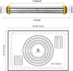 Rolling Pin and Pastry Baking Mat Set, Rolling Pins with Adjustable Thickness Rings, Stainless Steel Dough Roller for Baking Fondant, Pizza, Pie, Pastry, Pasta, Cookies (Black Mat)