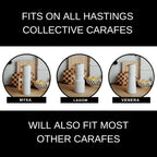 HASTINGS Pour Over Coffee Dripper - Stainless Steel Pour Over Coffee Filter, Metal Paperless Reusable Double Mesh Cone Filter with Wood Handle - Coffee Maker for Single Cup Brew up to 68 OZ (White)