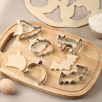 5-PIECE Halloween Cookie Cutters Set Stainless Steel cookie cutter molds Pumpkin, Bat, Ghost, Witch's Hat, Cat Cat Cookie Cutters Holiday Decorative Party Supplies