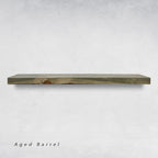 URBANDI, Rustic Floating Shelves, Set of 2, Hidden Bracket, Solid Wood, Heavy Duty, Wall Mounted Shelves, (Grey, 12Wx10D)