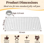 Cooling Racks for Cooking and Baking - 2 PCS 10" x 15" Grid Wire Baking Rack for Oven Cooking, Baking, Grilling, Roasting -Dishwasher Safe Bacon Rack- Fits Jelly Roll Cookie Sheet Pan