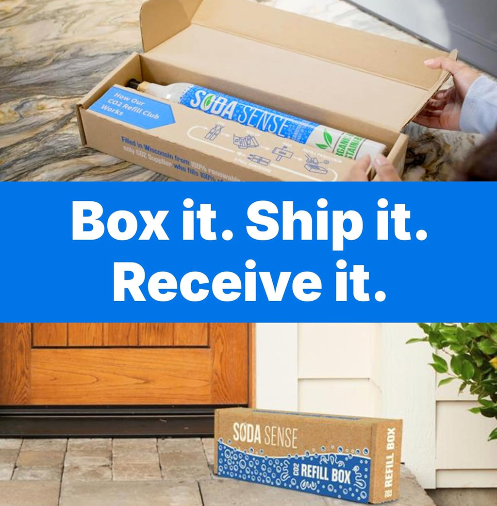 Soda Sense Easy Connect 60L CO2 Exchange Canister – 4 Pack, Replacement for Quick Connect Cylinder – Compatible with SodaStream PINK Snap-On Machines ONLY, Including ART, TERRA, ENSO & DUO