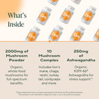 Om Master Blend Mushroom Capsules - Organic Mushroom Supplement with 10 Mushrooms and Ashwagandha – Support Immunity, Gut Health & Stress Relief, 84 Count (28 Servings)